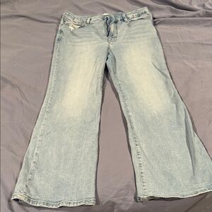 Good American Light Wash Flare Jeans